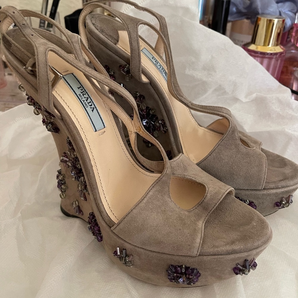 PRADA Wedges 🤎🪻 - Picture 3 of 15